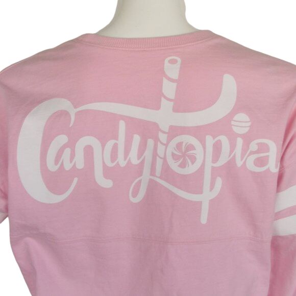 CANDYTOPIA Tshirt, L, Unicorn Pooping, Pink Football Jersey - Picture 6 of 7